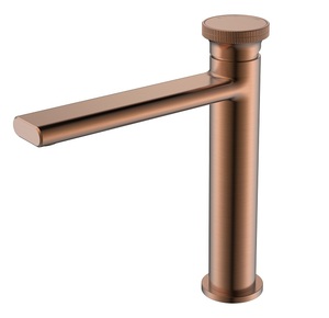 Mezclador de lavabo Akasa BRG con aspecto impresionante y calidad superior con un grifo de una manija en acabado PVD duradero Ideal para Baño - Product Image 1