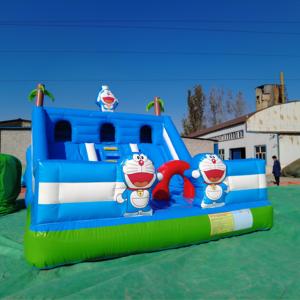 Tobogán Inflable <span class=keywords><strong>Doraemon</strong></span> de PVC de Grado Comercial para Parques de Diversiones y Áreas de Juego, Castillo Inflable Seguro y Duradero para Entretenimiento Infantil - Product Image 4