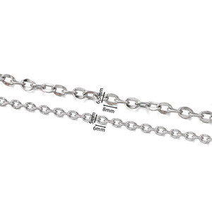 Chaîne en acier inoxydable doré à large bordure 5/6 mm pour la fabrication de bracelets et accessoires de bijoux DIY - Product Image 2
