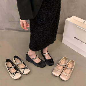 New Summer Ballet Flats for Women Platform Slip-On Comfort <b>Shoes</b> With Hidden Wedge Heel - Product Image 1