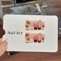 Uñas Postizas de Lujo TSZS con Flores Talladas a Mano, Forma Cuadrada Larga Tipo Ataúd, Reutilizables, Hechas a Mano, Venta al Por Mayor
