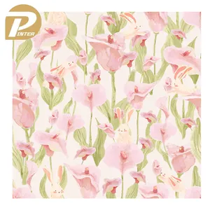 New Design Soft And Comfortable Digital Floral Printed Armani Silk Satin Fabric For Garment