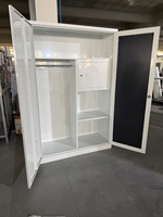 Casier en acier avec porte miroir à poignée, armoire métallique extérieure pour école et salle de sport avec serrure pour rangement de sacs d'école