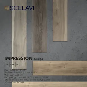 Pavimento in vera struttura naturale piastrella in vinile flessibile pavimenti in legno Lvt plancia in legno Pvc