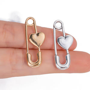 Dijes colgantes de Pin de amor de oro plateado para caja de basura, colgante de Pin de corazón de amor con temática del Día de San Valentín, fabricación de joyería antigua DIY 79 - Product Image 6