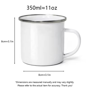 Mug <span class=keywords><strong>en</strong></span> acier émaillé de 12 oz personnalisé par sublimation, <span class=keywords><strong>impression</strong></span> de logo <span class=keywords><strong>photo</strong></span>, <span class=keywords><strong>tasse</strong></span> métallique vierge <span class=keywords><strong>en</strong></span> <span class=keywords><strong>gros</strong></span> - Product Image 3