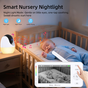 4,3 Zoll IPS-Bildschirm Kinderkamera mit <span class=keywords><strong>360</strong></span>-Grad-Überwachung, WLAN-App-Steuerung, Zwei-Wege-Lautsprecher, Audio und Nachtsicht Babymonitor-Kamera - Product Image 3