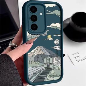 เคสโทรศัพท์ลายการ์ตูนฟูจิซัง สำหรับ Samsung S25 Ultra/S24/A35 ลายรถไฟญี่ปุ่น  แบบอนิเมะ ป้องกันรอยขีดข่วน - Product Image 3