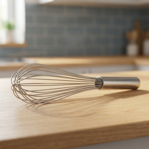 Batidor de Piano Manual de Acero Inoxidable Duradero, Herramienta de Cocina para Mezclar Huevos, Crema y Masa - Portátil y Multiusos - Product Image 4