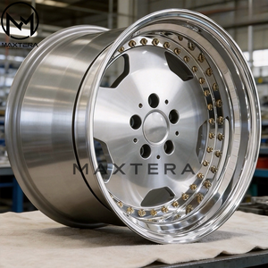 Jantes en alliage Maxtera forgées sur mesure, style aérodynamique en <span class=keywords><strong>3</strong></span> parties, pour Mercedes-Benz AMG Classe S, Classe SL, Classe E, Classe C, Volkswagen, Audi - Product Image 4