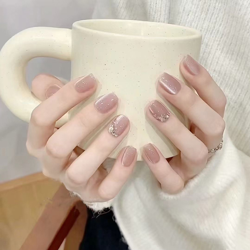 By1313 œil de chat rose et blanc