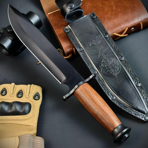 Couteau de chasse professionnel à lame fixe avec manche en bois de santal, acier inoxydable 8Cr13MoV, couteau de survie en plein air, outil de camping, OEM - Product Image 2