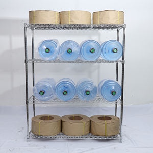 رف تخزين مطلي بالكروم من الفولاذ المقاوم للصدأ على الطراز الصناعي ، رف تكديس المرآب - Product Image 3