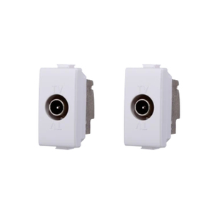 Ensemble de 2 connecteurs TV mâles Gloca compatibles avec les connecteurs coaxiaux à fiche en plastique de la série Matix - Product Image 1