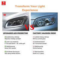 Conjunto de Faros LED para Toyota RAV4 2005-2008, Luces de Circulación Diurna, Señal de Giro Secuencial, 6000K
