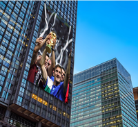 Écran LED vidéo publicitaire extérieur personnalisé P6 P8 P10, grand format, affichage numérique pour les places commerciales et les façades de bâtiments