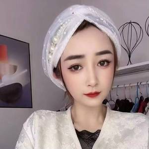 Wholesale ethnic modal cotton headscarf with satin lining, hat headscarf, Muslim women's scarf - Product Image 5