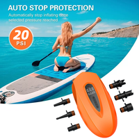 Pompe à air électrique portable intelligente rechargeable 20 PSI 12000 mAh pour gonflage et dégonflage de planches de SUP, kayaks, tentes et matelas