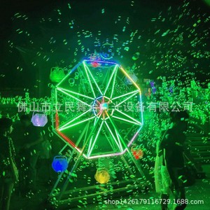 Grande machine à bulles en forme de grande roue Limin, rotation automatique à 360 degrés, équipement de spectacle lumineux LED extérieur - Product Image 3