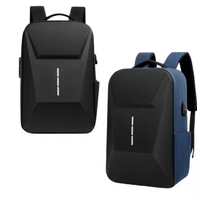 Sac à dos pour ordinateur portable antivol à coque rigide avec serrure à combinaison, port de charge USB externe, sac à dos pour ordinateur portable professionnel de 15,6 pouces