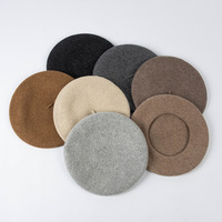 Béret français de qualité supérieure en laine 100% pour femme, grande taille, printemps, automne, hiver, plage, décontracté, extérieur