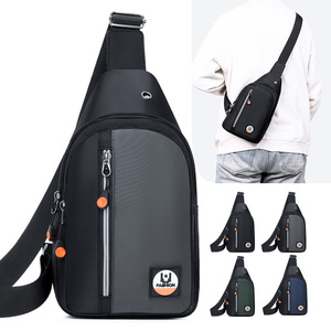 Sac de Poitrine Tendance pour Homme en Tissu Oxford Gris, Noir, Vert, Bleu – Collection Printemps 2025 – Sac à Bandoulière Décontracté pour Téléphone et Sports de Plein Air - Product Image 1