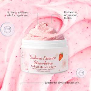 Sakura Berry <b>Body</b> <b>Scrub</b> 100g Oem Private Label Sugar Sea Salt Exfoliate Hydrate Glow Vegan - Product Image 3