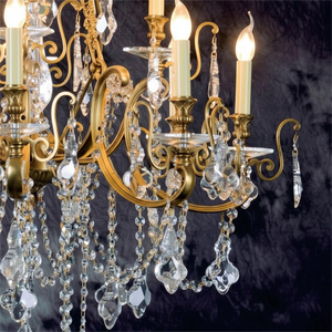 Lustre en cristal de laiton luxueux <span class=keywords><strong>luminaire</strong></span> classique européen de bougie pour Villa salon hall d'hôtel - Product Image 2