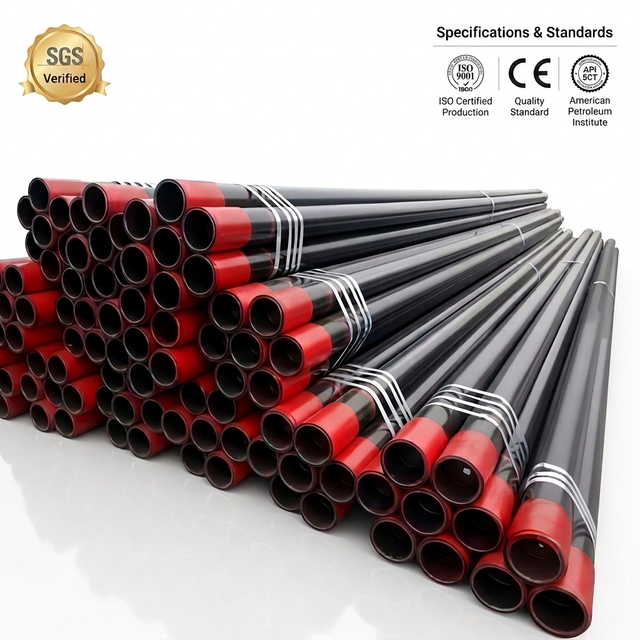 Casing Tube 9 5/8 36PPF BTC Thread API 5CT J55 K55 N80 L80 for Wellbore Walls of Oil Gas Well 2 7/8 EU Drill Oil Tubing