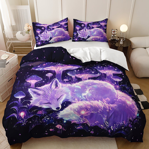 Ensemble de literie d'usine en polyester 3 pièces avec impression numérique 3D animale et motif <span class=keywords><strong>renard</strong></span> - Product Image 5