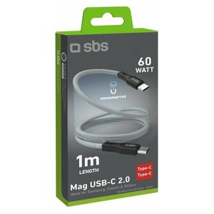 Cavo USB C MAG 60W Gris 1m TECABLETCCMAG - Product Image 2