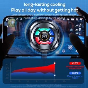 MEMO CX06 Phone Cooler Cooling Fan LED Temperature Display RGB <b>Light</b> Magnetic Frosty Mobile Cooler for Game - Product Image 5