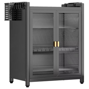 Gabinete <span class=keywords><strong>de</strong></span> Almacenamiento <span class=keywords><strong>de</strong></span> <span class=keywords><strong>Cocina</strong></span> <span class=keywords><strong>de</strong></span> Metal Simple <span class=keywords><strong>de</strong></span> Gran Capacidad Estante Multicapa para Platos y Tazones Armario a Prueba <span class=keywords><strong>de</strong></span> Polvo <span class=keywords><strong>con</strong></span> <span class=keywords><strong>Puertas</strong></span> - Product Image 1