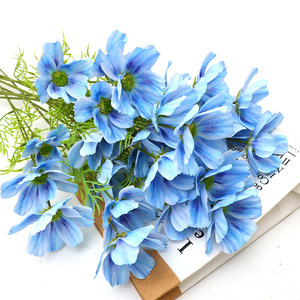 Fleurs artificielles Cosmos, haute simulation, en plastique, pour décorations de mariage, usage intérieur et extérieur - Product Image 1