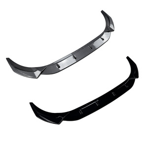 Audi A4 B9.5 Front <b>Lip</b> <b>Splitter</b> Piano Black Carbon Fiber Texture 2020-2024 ABS Body Kit - Product Image 5