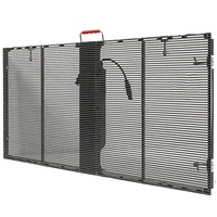 Écran LED transparent HD, écran LED transparent extérieur, écran incurvé droit, film flexible, P3.91 7.82, mur LED de location, scène