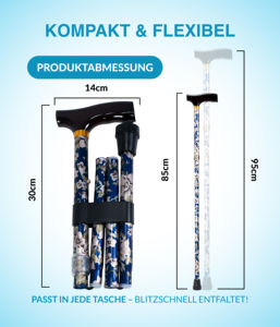 Bastón de Senderismo con Mango de Corcho, Bastón de Trekking, Punta de Acero de Carbono y Tungsteno para Camping y Escalada, Diseño Plegable Único - Product Image 3