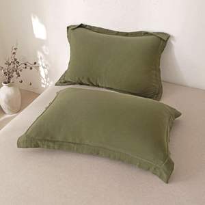 Новинка: Комплект постельного белья из 100% хлопкового муслина (2 слоя) – простыня на резинке, пододеяльник, наволочки, покрывало из муслиновой марли - Product Image 3