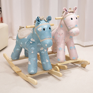 Joli cheval à bascule pour enfants, jouet à chevaucher 2-en-1, style unisexe - Product Image 2