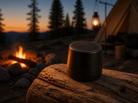 Haut-parleur Bluetooth magnétique portable, haut-parleur audio sans fil, corps métallique, compact, pour le bureau, le camping, cadeau
