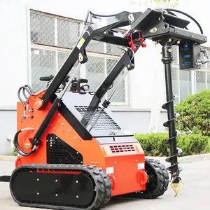 China Fabriek Verkoop Front-End Laders Compact Wiel Mini Skid Stuurlader Met Dieselmotor