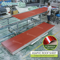 Feuille de toiture en PVC enduite de couleur ondulée à longue portée Tuile ondulée en PVC anti-corrosion