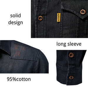 <span class=keywords><strong>เสื้อ</strong></span><span class=keywords><strong>เชิ้ต</strong></span>ผ้าเดนิมแขนยาวมีกระเป๋าสีพื้นสำหรับผู้ชาย, <span class=keywords><strong>เสื้อ</strong></span>ลำลองไซส์ใหม่2022การค้าต่างประเทศ - Product Image 3