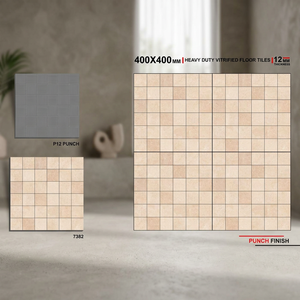 Carreaux de sol extérieurs décoratifs en porcelaine émaillée numérique effet pierre espagnole 40x40cm, 12mm d'épaisseur - Product Image 1
