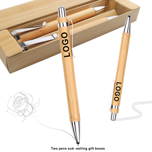 Échantillon <span class=keywords><strong>gratuit</strong></span> de stylo en bois recyclé <span class=keywords><strong>Click</strong></span> Fabricant de stylo à bille en bambou promotionnel avec logo personnalisé imprimé - Product Image 5