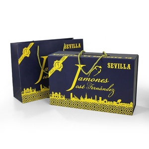 Coffret cadeau magnétique de luxe <span class=keywords><strong>bleu</strong></span> <span class=keywords><strong>marine</strong></span> <span class=keywords><strong>mat</strong></span> avec logo personnalisé et ensemble de sacs cadeaux - Product Image 2