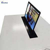 Système de conférence sans papier intelligent avec écran tactile motorisé escamotable pour moniteur LCD, idéal pour l'équipement de bureau