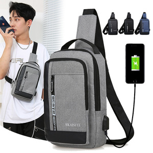 Sacs bandoulière <span class=keywords><strong>de</strong></span> luxe en nylon pour hommes, personnalisables avec logo imprimé, avec port <span class=keywords><strong>de</strong></span> chargement - Product Image 1