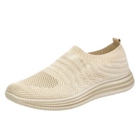 Chaussures de sport pour hommes, style slip-on, respirantes, en mesh, confortables, pour le travail et les occasions décontractées
