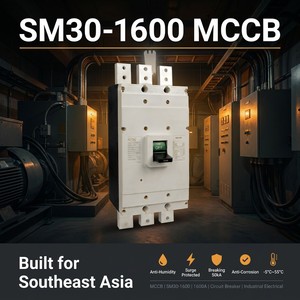 เบรกเกอร์แบบหล่อขึ้นรูป (MCCB) รุ่น SPX SM30-1600S/3300 แบบแม่เหล็ก-ความร้อน 3P 400V 10kA แรงดันต่ำ - Product Image 1
